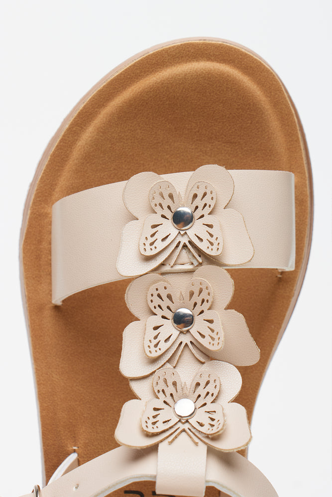 Natural Butterfly Trim Sandals (4)