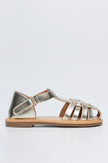 Metallic Gold Fisherman Sandals (1)