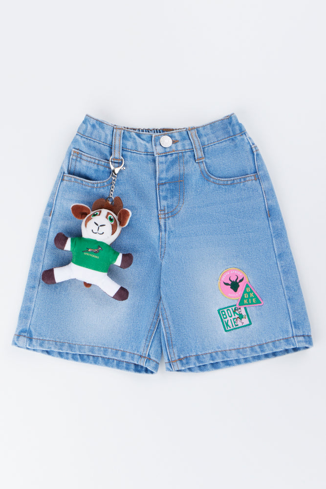Rugby Mascot Denim Shorts