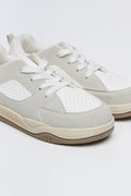 Cream Perforated Skate Sneakers (2)