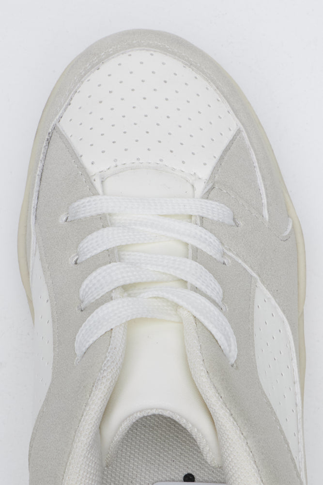 Cream Perforated Skate Sneakers (4)