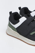 Black Velco Mesh Retro Trainers (3)