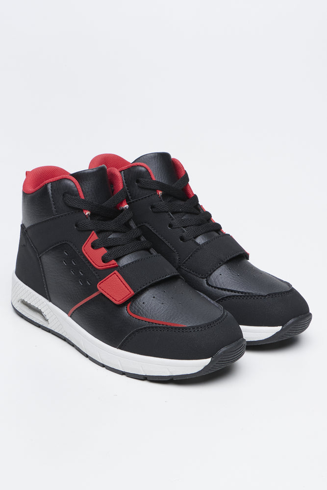 Black Velcro High Top Sneakers