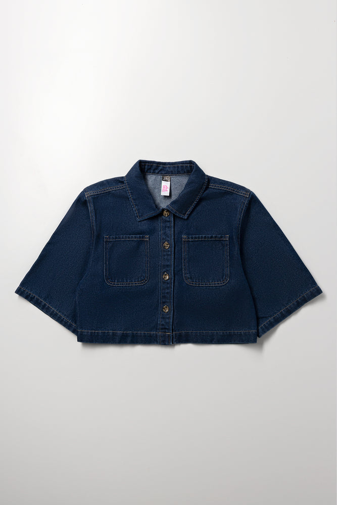 Girls Dark Wash Denim Jacket