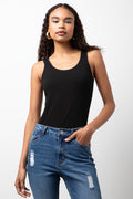 Black Fitted Sleeveless Vest
