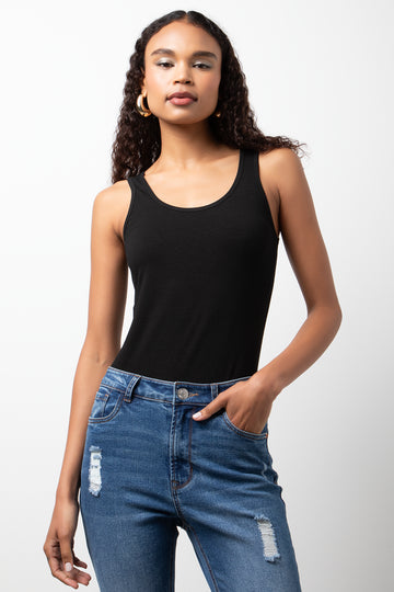 Black Fitted Sleeveless Vest