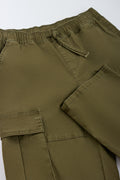 Olive Green Cargo Utility Pants (1)