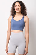 Blue High Impact Sports Bra