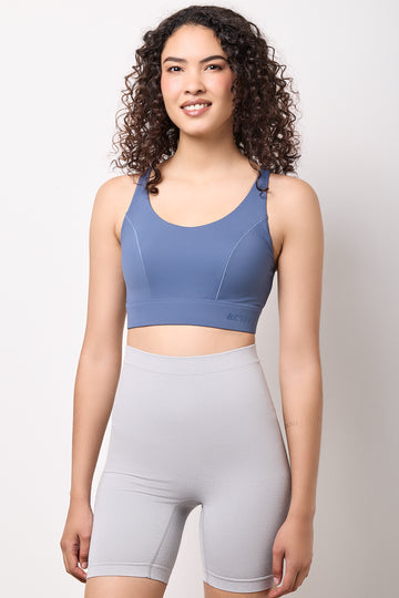 Blue High Impact Sports Bra