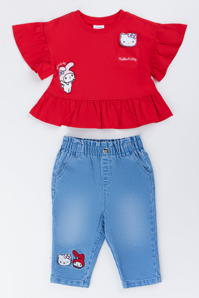 Red Hello Kitty Ruffle Outfit