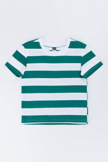 Green White Stripe T-Shirt