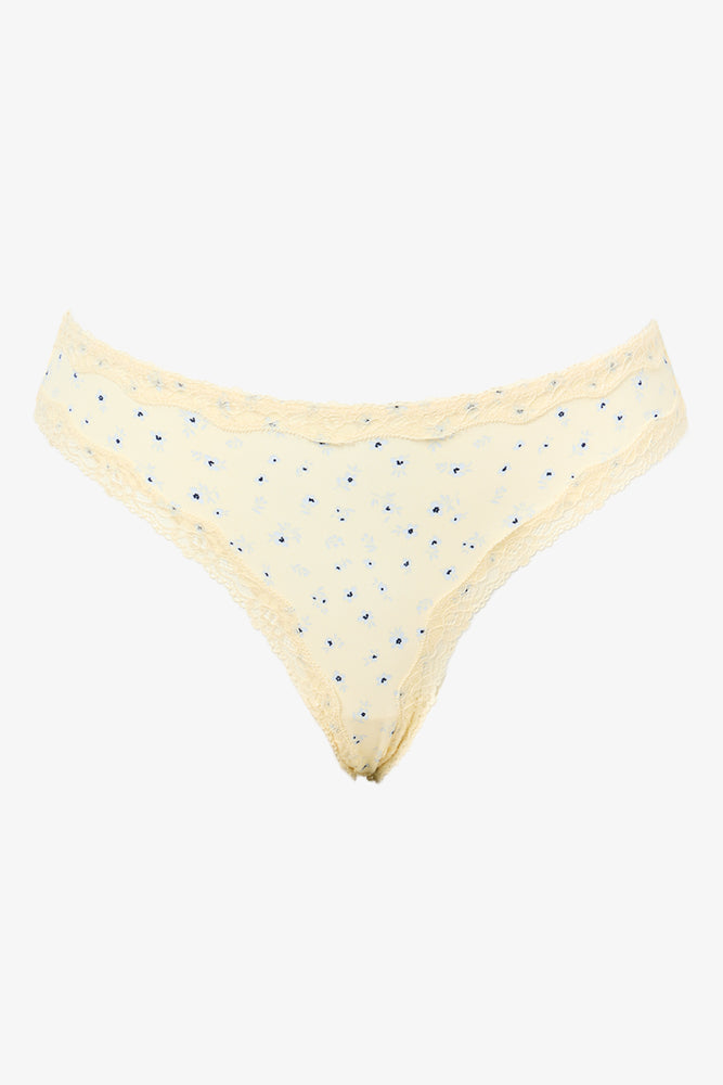 3 Pack Microfibre Lace Trim Thongs (1)