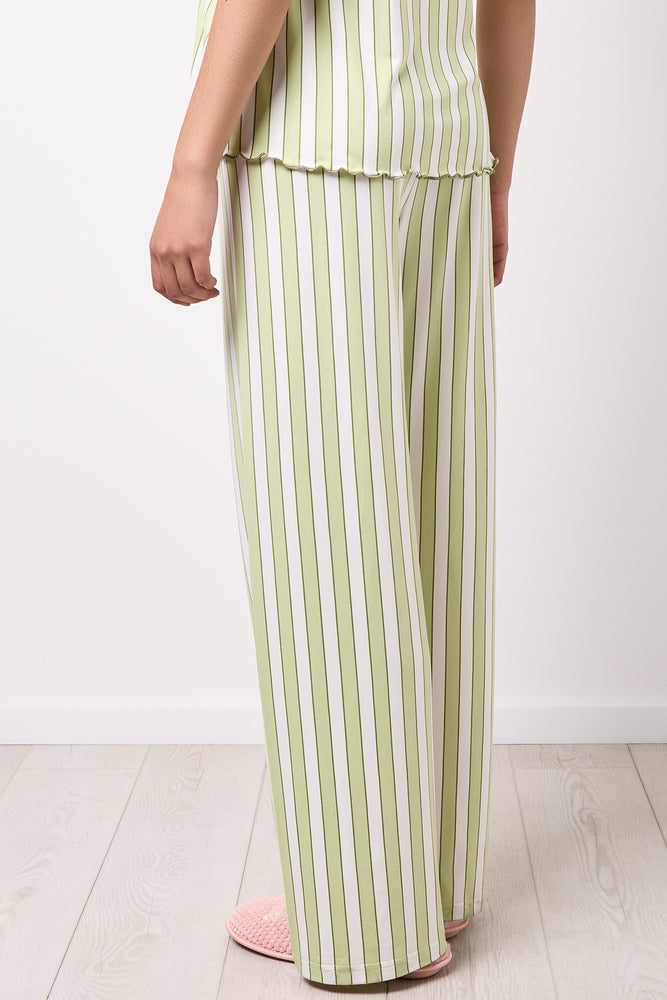 Green Striped Cami Lounge Set (6)