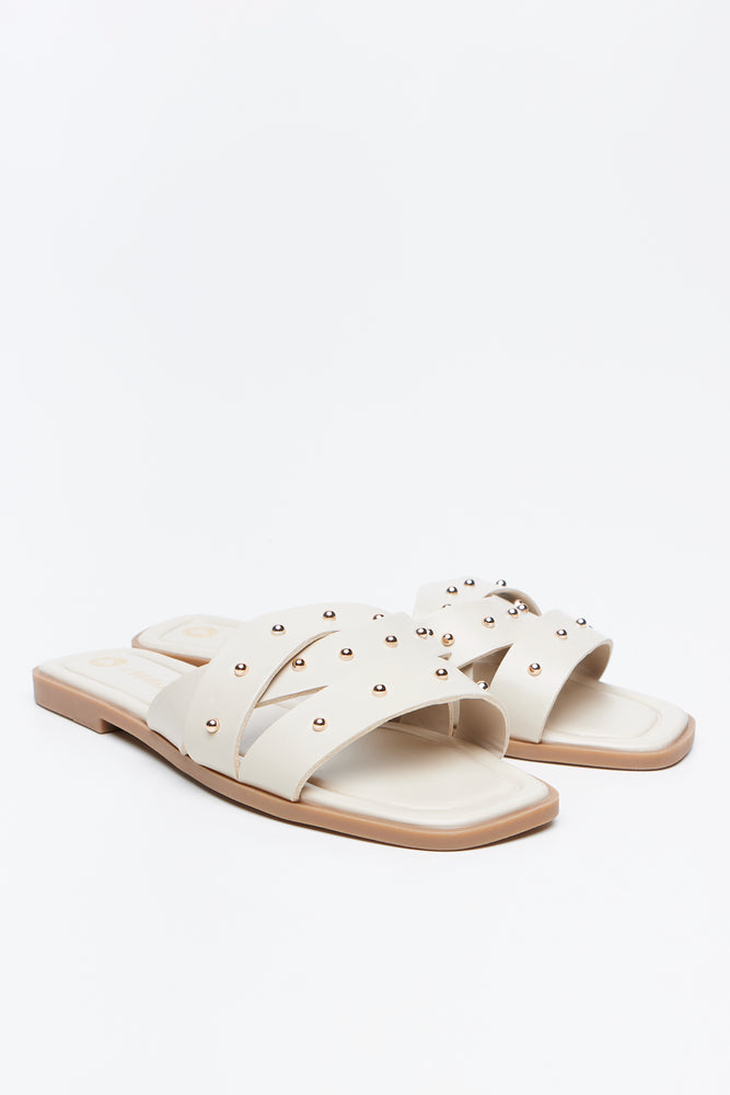 Stone Studded Mule Sandals