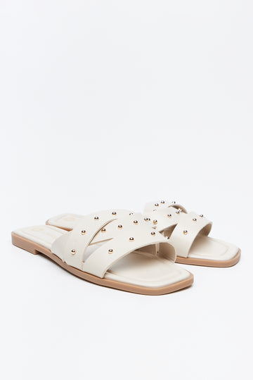 Stone Studded Mule Sandals