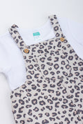 Leopard Print Twill Pinafore Set (1)
