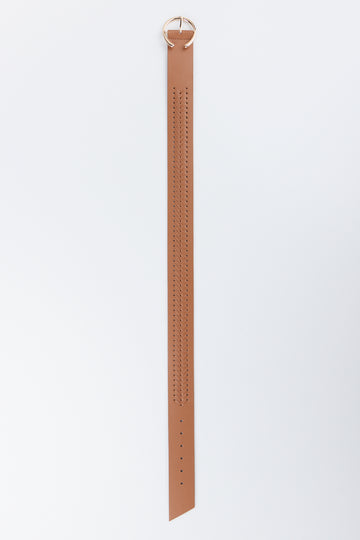 Tan Braided Detail Waist Belt