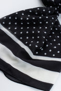 Black Spotted Stripe Print Scarf (1)