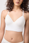 White Ribbed Seam Free Bralette (3)