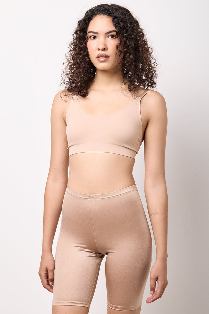 Taupe Knee Length Cycle Shorts