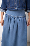A Line Denim Basque Skirt (3)