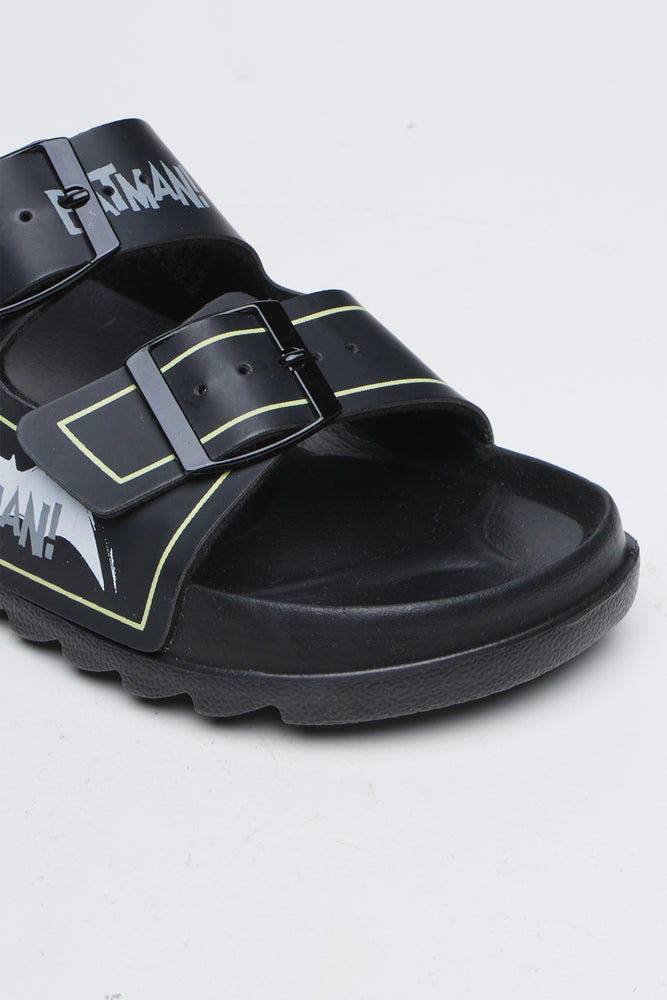 Batman Double Buckle Black Slides (2)
