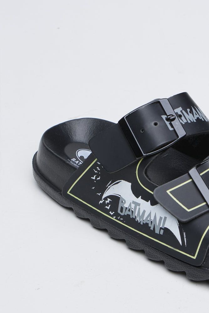Batman Double Buckle Black Slides (3)