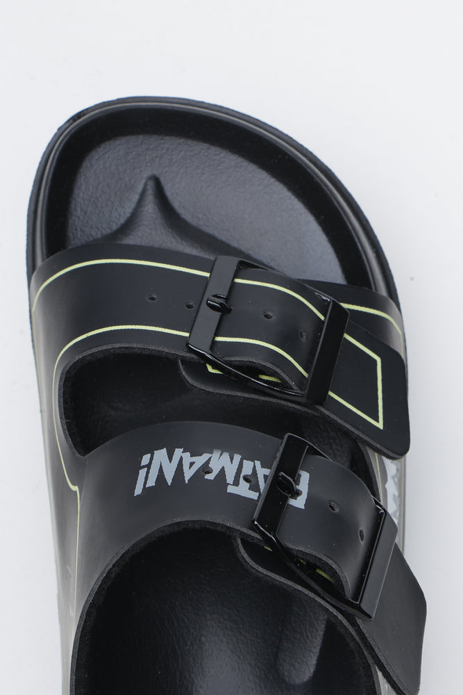 Batman Double Buckle Black Slides (4)