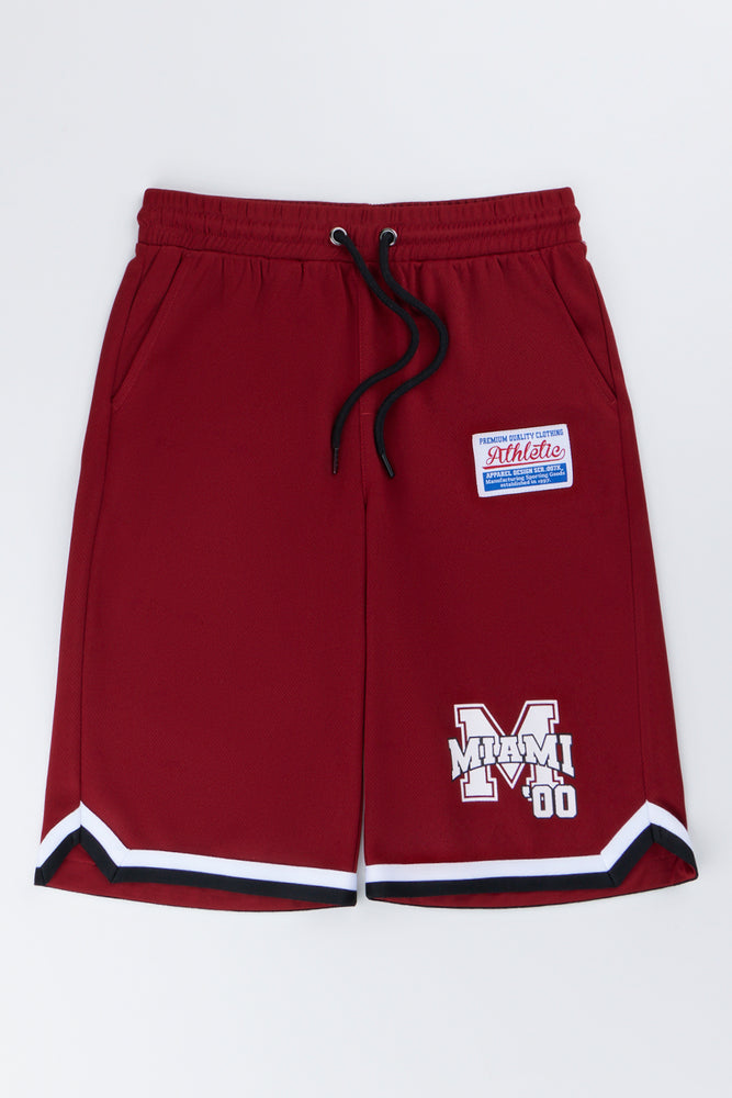 Burgundy Miami Basketball Shorts