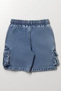 Mid Blue Denim Cargo Shorts (2)