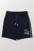 Navy Fleece Shorts