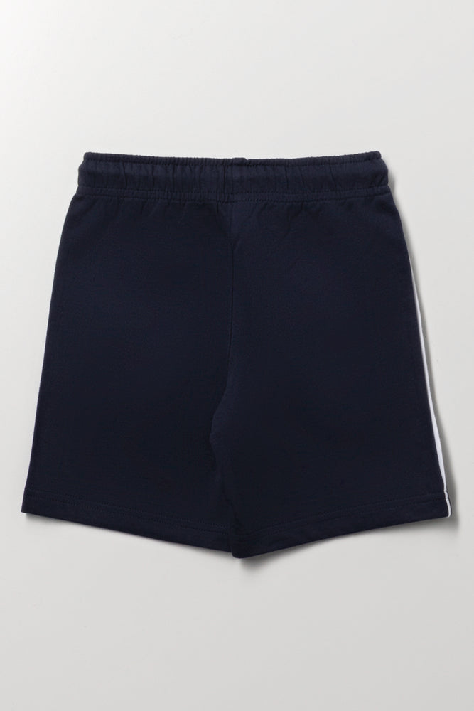 Navy Fleece Shorts (2)