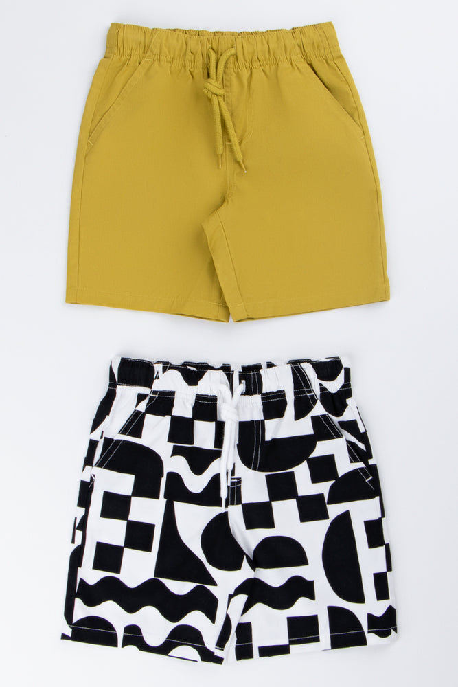 2 Pack Woven Casual Shorts