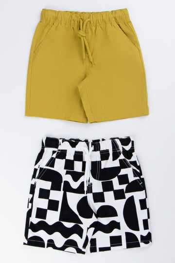 2 Pack Woven Casual Shorts