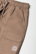 Taupe Front Cargo Pocket Shorts (1)