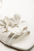 White Flower Heel Sandals (2)