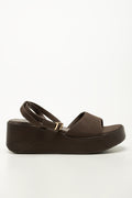 Brown Wood Look Wedge Sandals (1)