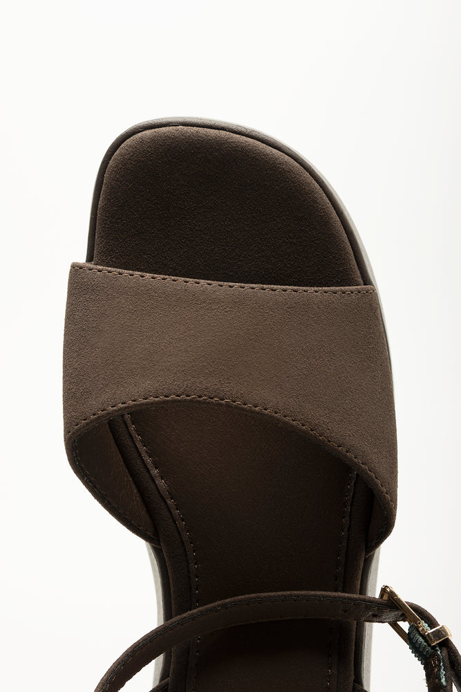 Brown Wood Look Wedge Sandals (4)