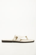 Cream Toe Post Sandals (1)