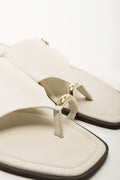 Cream Toe Post Sandals (2)