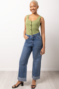 Blue Wide Leg Jeans