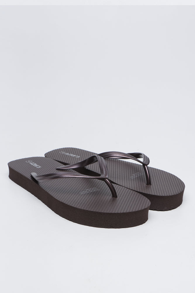 Chocolate Bronze Flatform Flip Flops