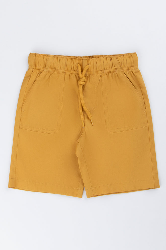 Ochre Poplin Casual Shorts