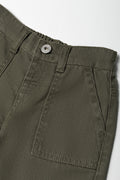 Dark Olive Herringbone Utility Pants (1)