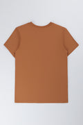 Plain Brown Short Sleeve T-Shirt (2)