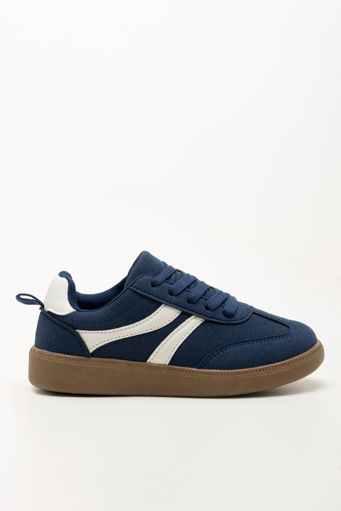 Cobalt Blue Retro Style Sneakers (1)