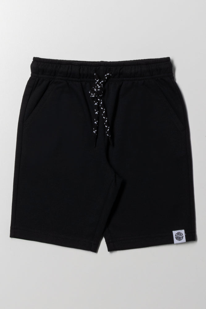 Black Versatile Knit Shorts