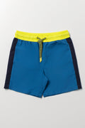 Blue Colourblock Swim Shorts