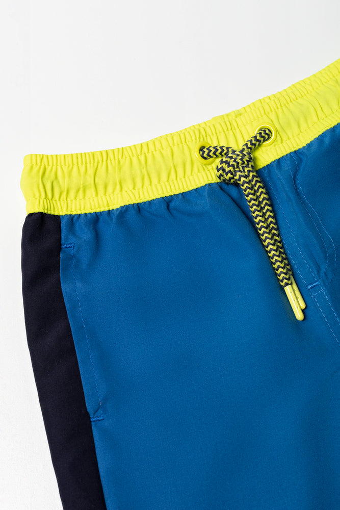 Blue Colourblock Swim Shorts (1)