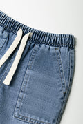 Light Blue Relaxed Pull On Denim Jeans (1)